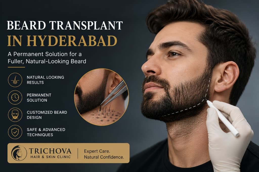 Beard Transplant in Hyderabad: A Permanent Solution for a Fuller, Natural-Looking Beard